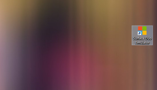 Microsoft Surface duo icon on desktop